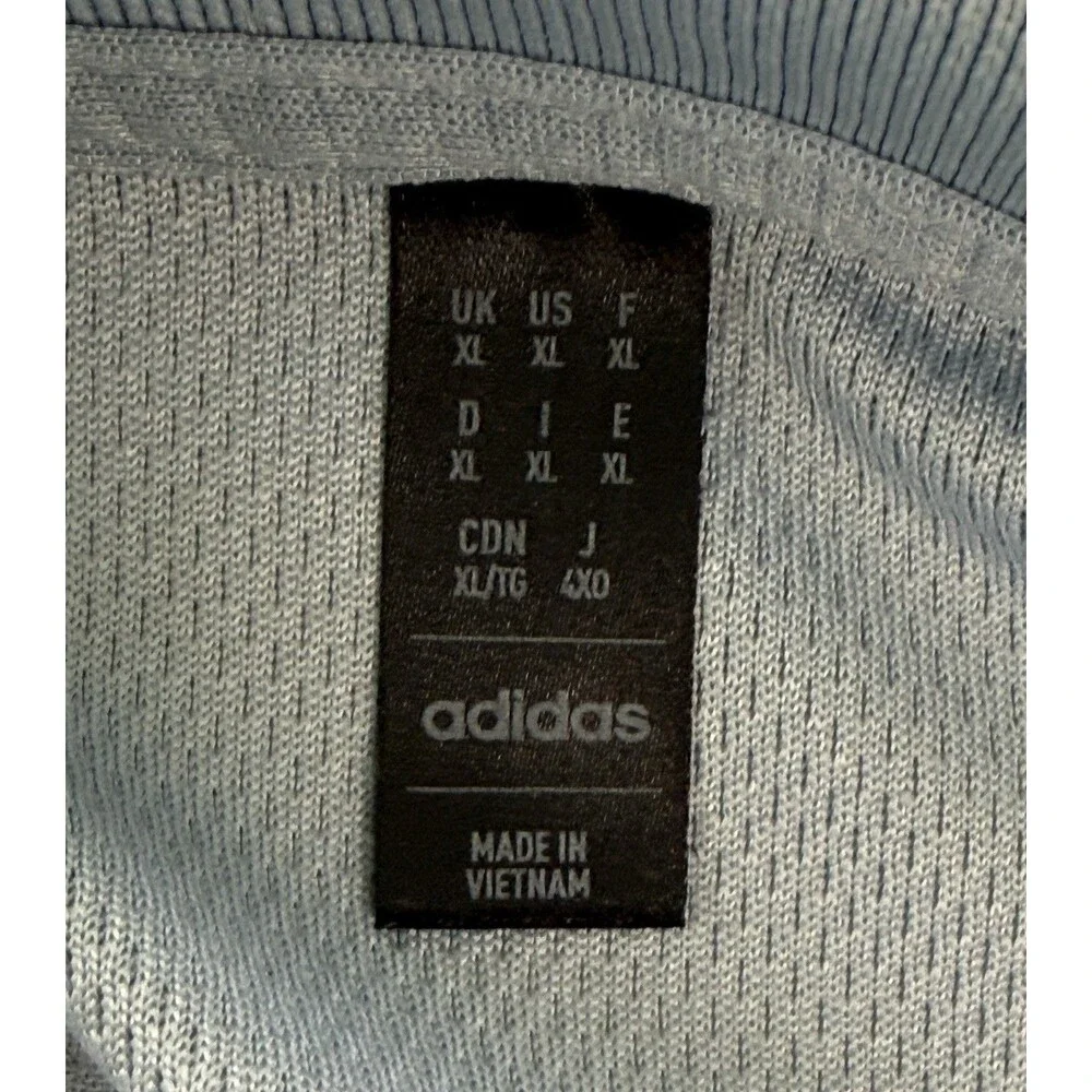 Adidas Golf Polo‎ Shirt Mens XL Light Blue Short Sleeve Outdoors Casual